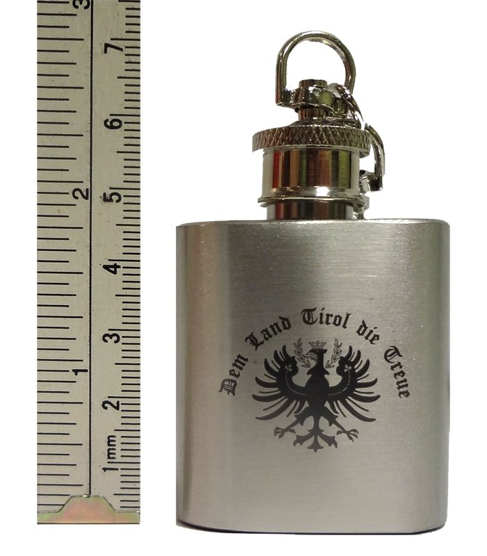 Bild 1 von Flachmann 0,03 l<br>Schlüsselanhänger<br>Dem Land Tirol die Treue