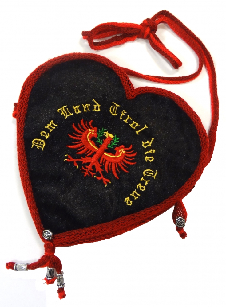Bild 1 von Herzerltasche<br>Dem Land Tirol die Treue  / (Umrandungsfarbe) schwarz
