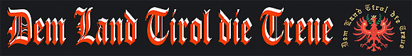 Bild 1 von Aufkleber 1 (2 Stück)<br>Dem Land Tirol die Treue<br>schwarz