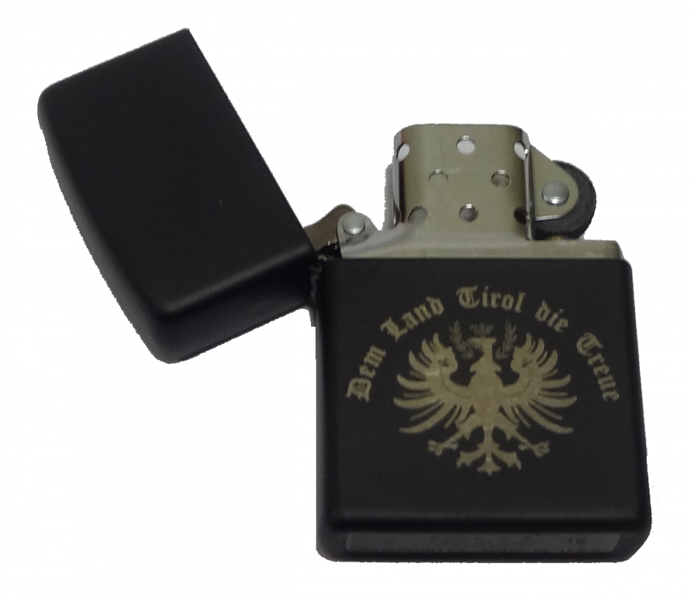 Bild 1 von Original ZIPPO (2) <br>Dem Land Tirol die Treue <br>Black Matte