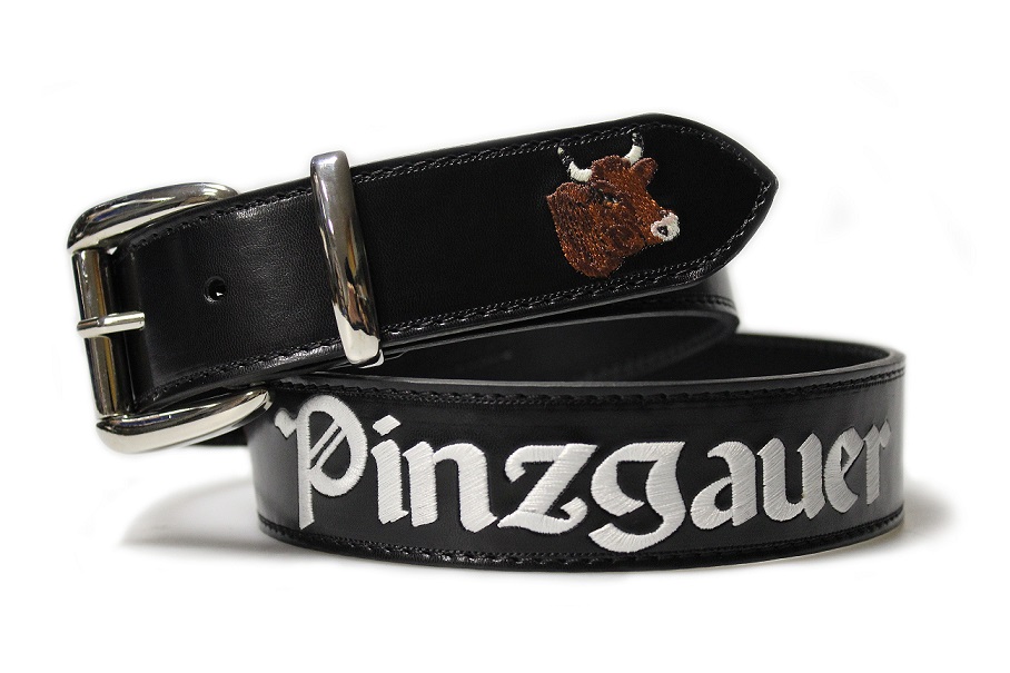 Bild 1 von Ledergürtel<br>Pinzgauer  / (Länge) 135 cm / (Farbe) schwarz glänzend / (Namensstick) nein