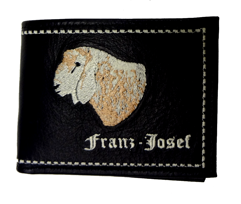 Bild 1 von Ledergeldbörse<br>Herren - Schafkopf  / (Farbe) schwarz / (Zusätzl. Innenteil (+ 30,- €)) mit zusätzl. Innenteil ( + 30,- € ) / (Namensstick) mit Namensstick ( + 10,- € )