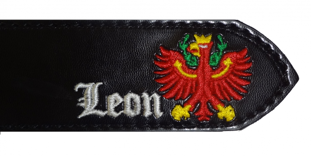 Bild 1 von Wunsch-Ledergürtel  / (Länge) 120 cm / (Farbe) schwarz glänzend / (Namensstick) nein
