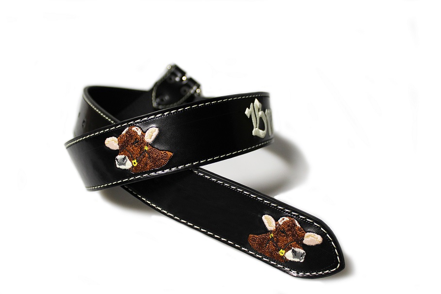 Bild 1 von Ledergürtel<br>Braunvieh  / (Länge) 140 cm / (Farbe) schwarz glänzend / (Namensstick) nein