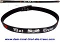 Bild 1 von Ledergürtel<br>Mut zur Treue  / (Länge) 140 cm / (Farbe) schwarz matt (+ 2, €) / (Namensstick) nein