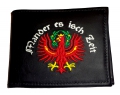 Bild 1 von Ledergeldbörse<br>Mander es isch Zeit  / (Farbe) dunkelbraun ( + 10,- &euro; ) / (Namensstick) nein / (Zusätzl. Innenteil (+ 30,- &euro;)) ja (+30,- &euro;)